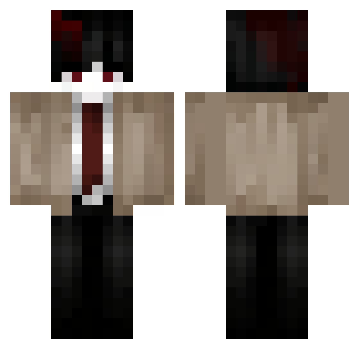 SAUVAGERIE_ Minecraft skin, front and back view