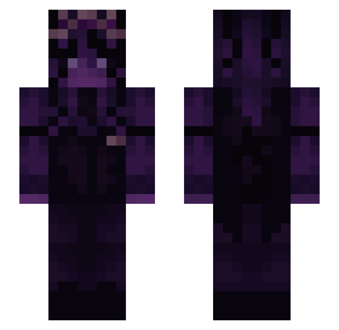 CuriousLatte Minecraft skin, front and back view