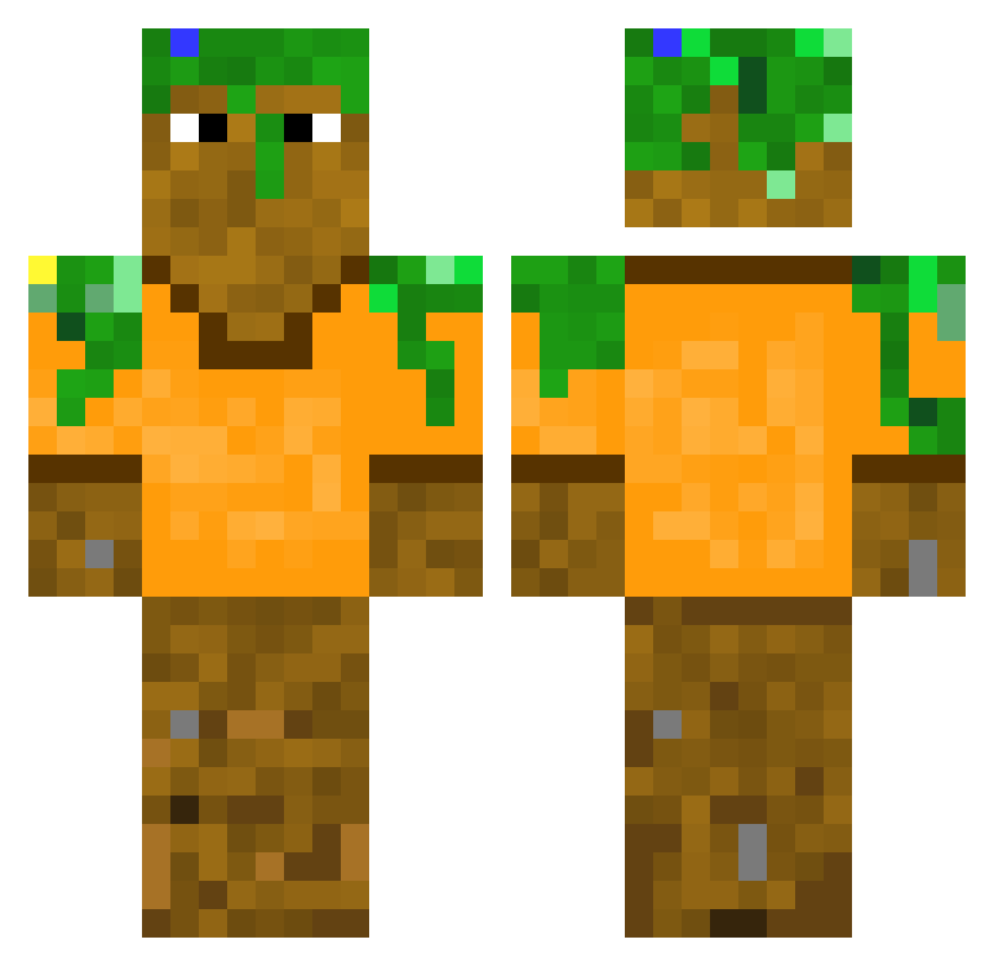 NoahCipher007 Minecraft skin, front and back view