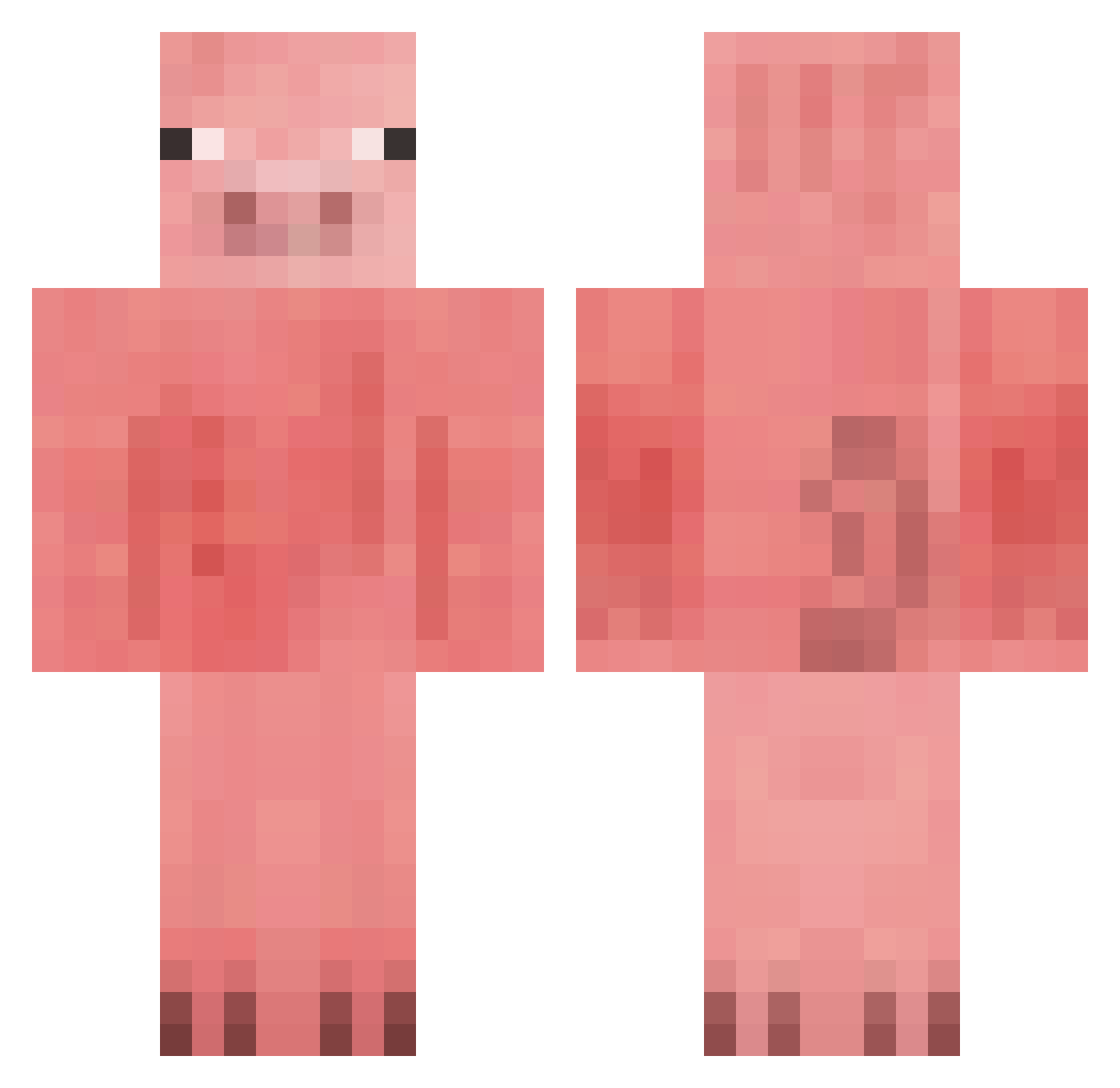 seojubin Minecraft skin, front and back view