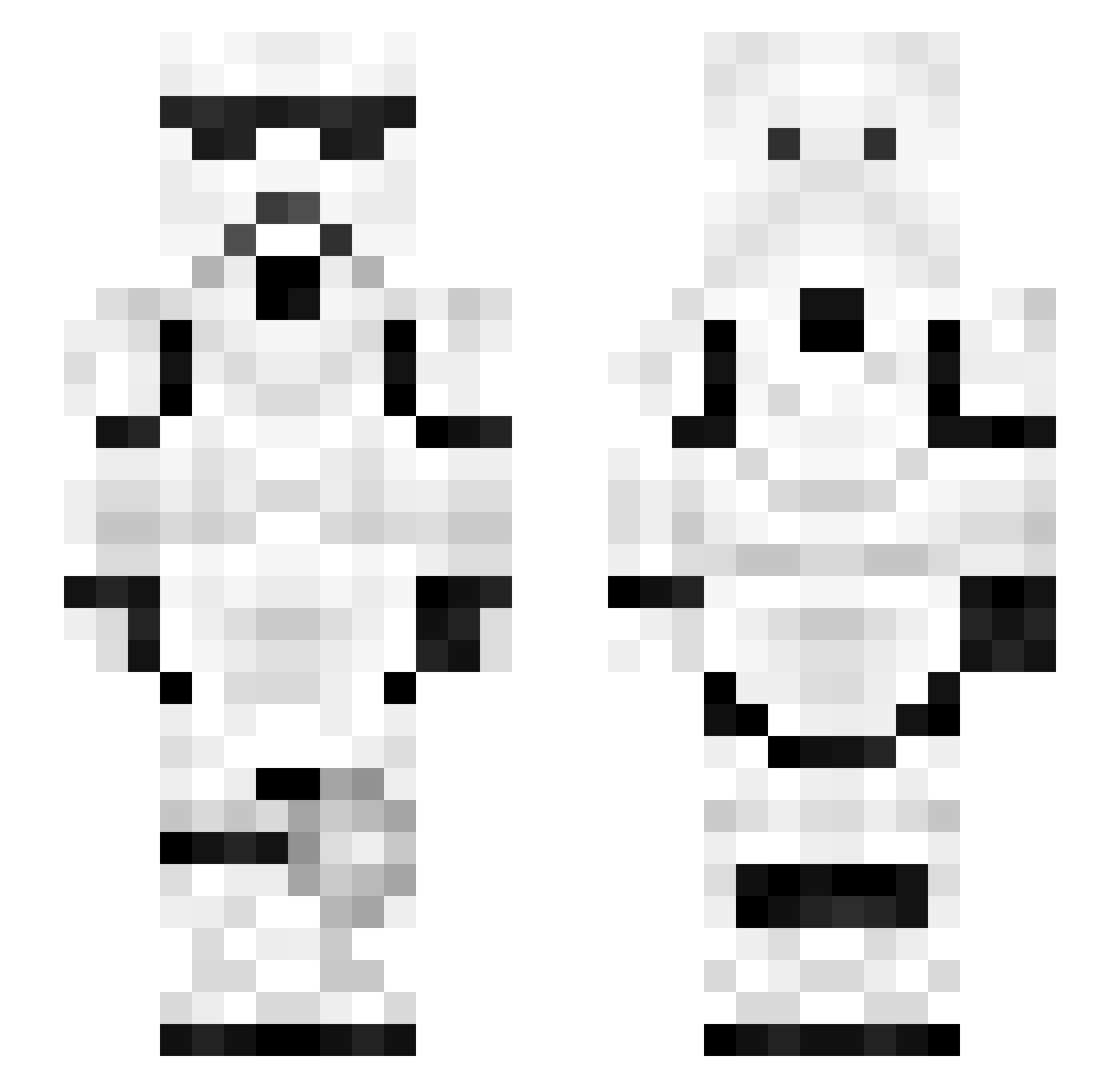 BabyOilSalesMan Minecraft skin, front and back view