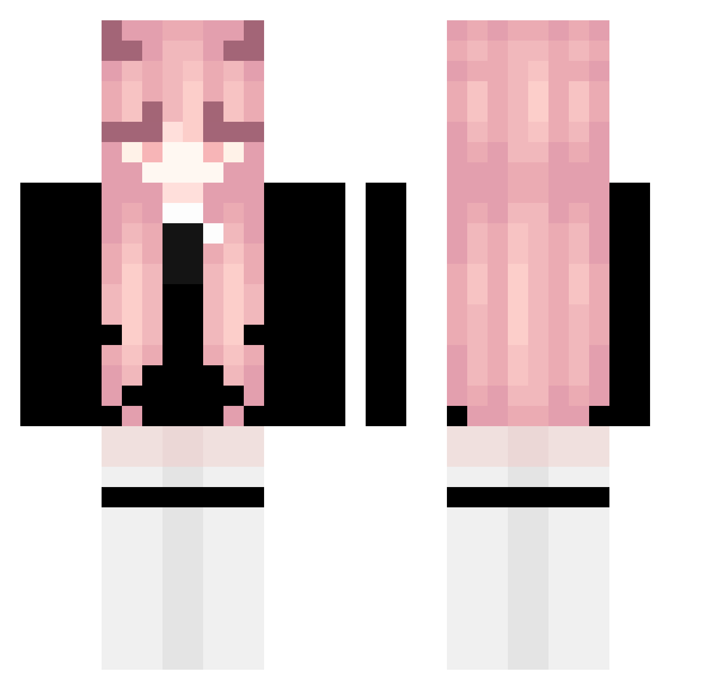 toxicgrlfriend Minecraft skin, front and back view