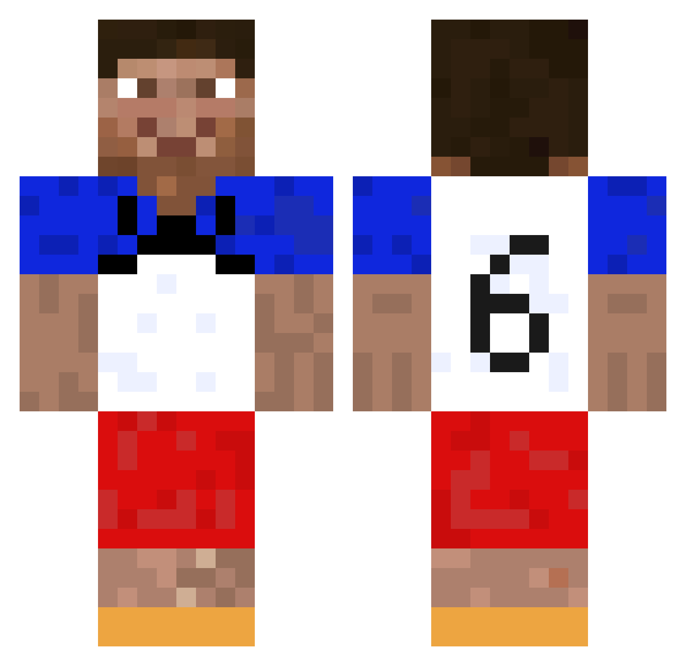 TatiiTataa Minecraft skin, front and back view