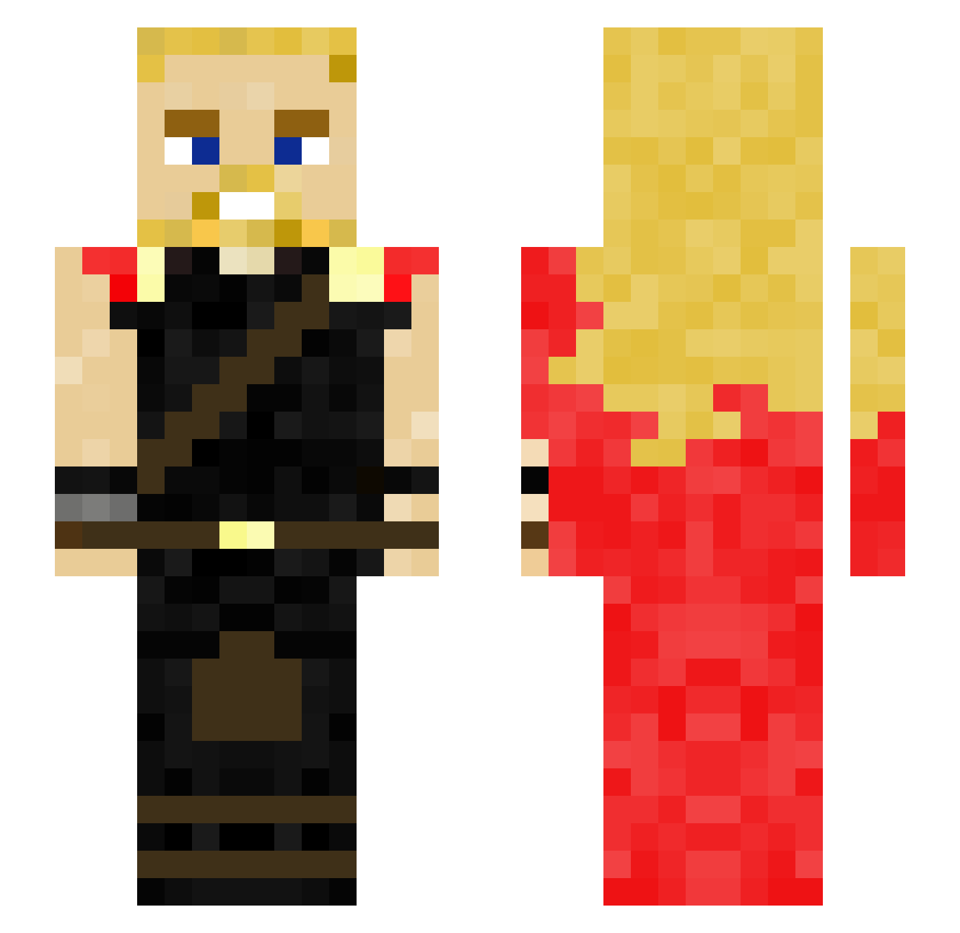 SpencerDAwesome Minecraft skin, front and back view