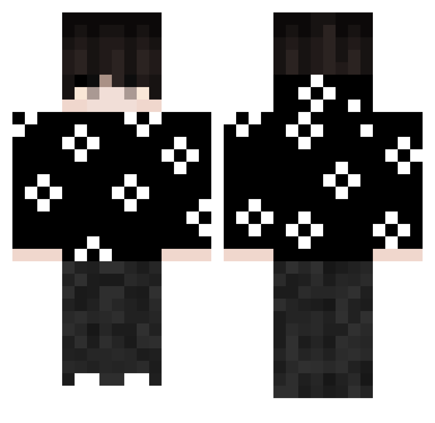 ShoxJTY Minecraft skin, front and back view