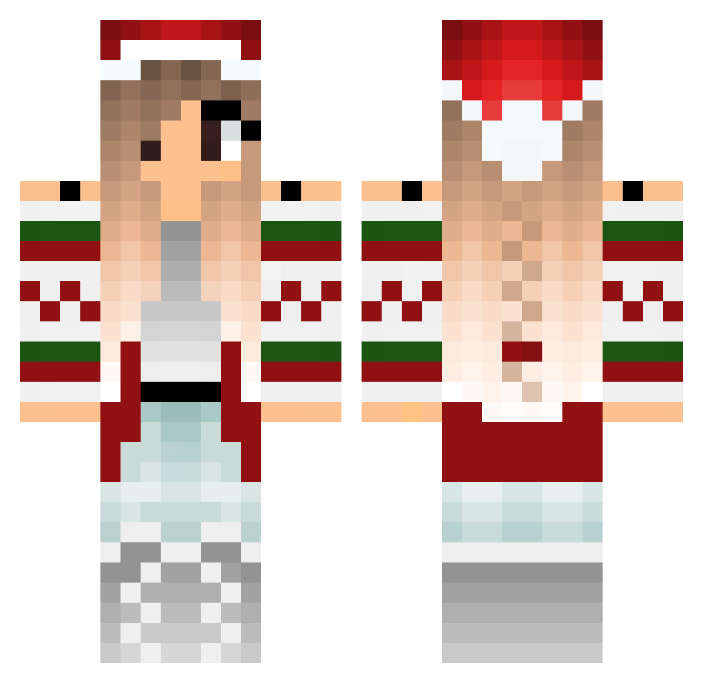 versby Minecraft skin, front and back view