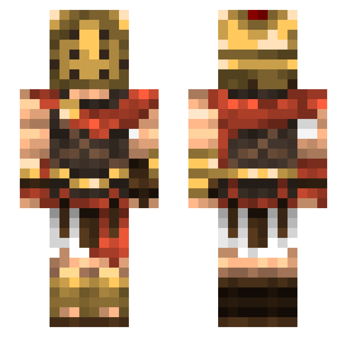 DutchAMD Minecraft skin, front and back view