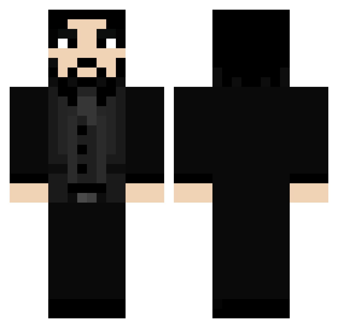 getfuv Minecraft skin, front and back view