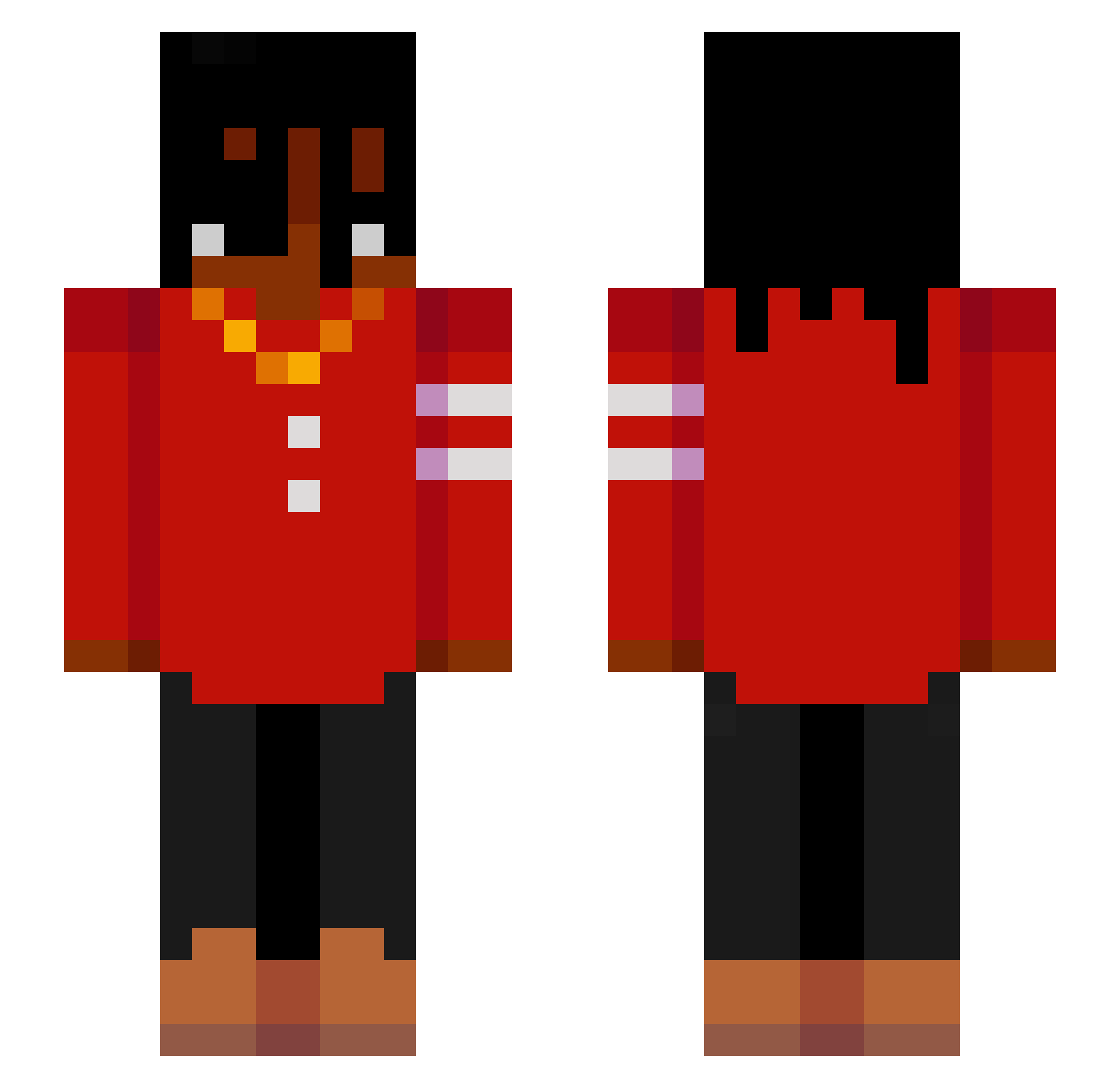 femboy613 Minecraft skin, front and back view