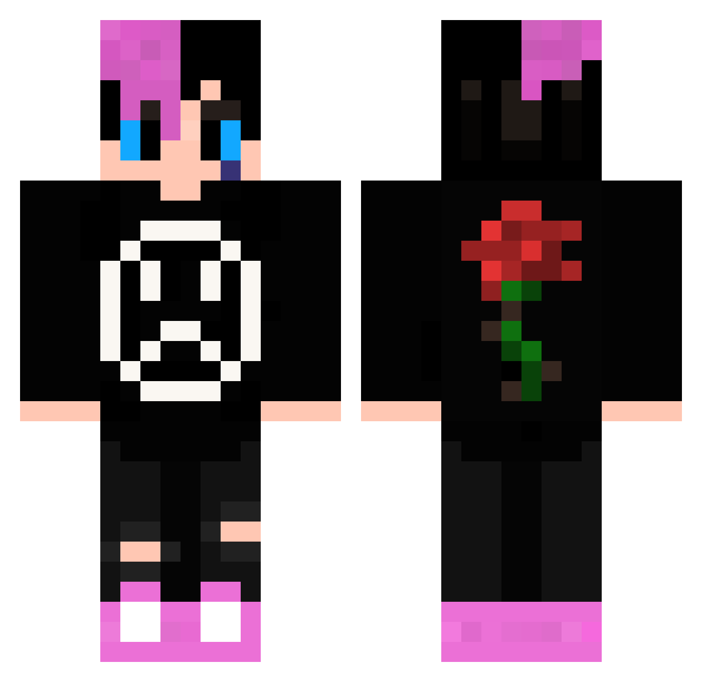 BOND_x2 Minecraft skin, front and back view