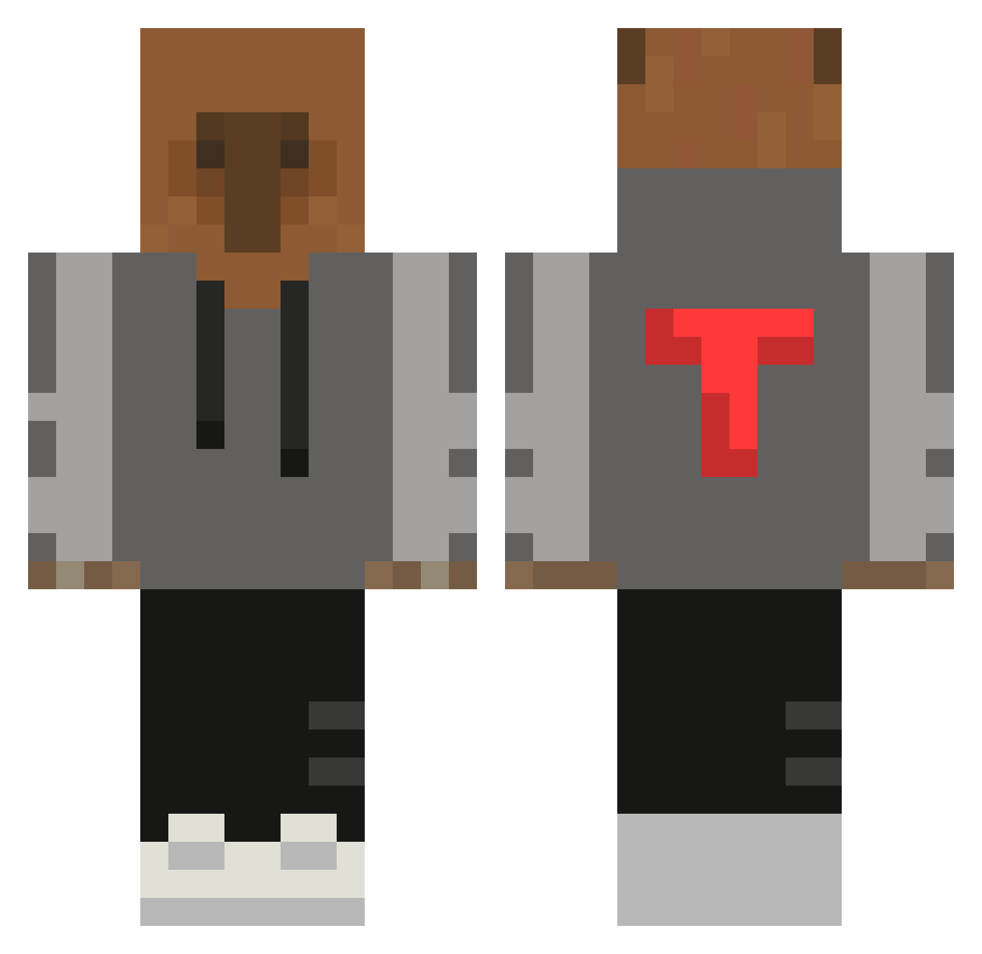 TomyXD6159 Minecraft skin, front and back view