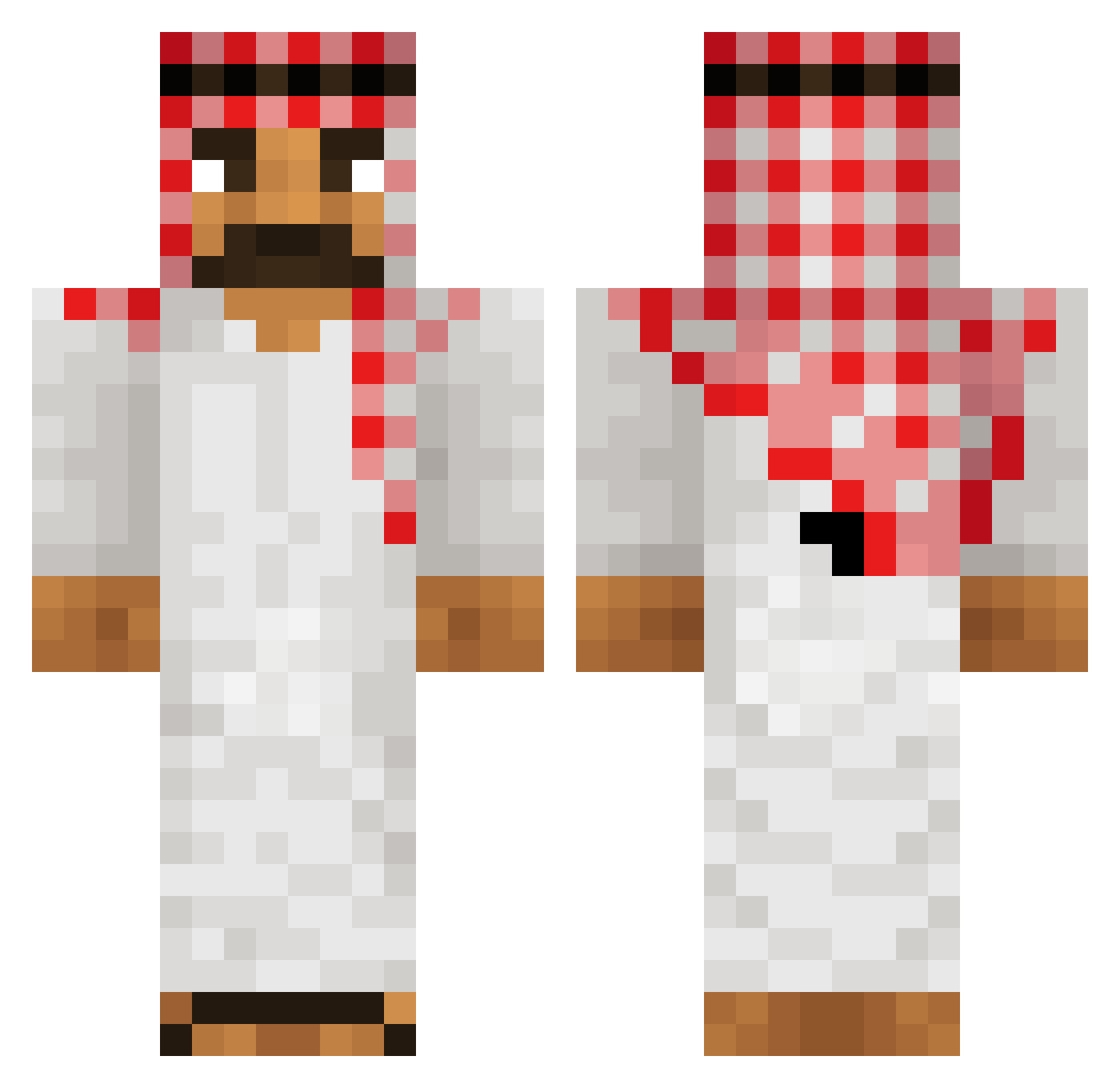 PrivilegedUKboy6 Minecraft skin, front and back view