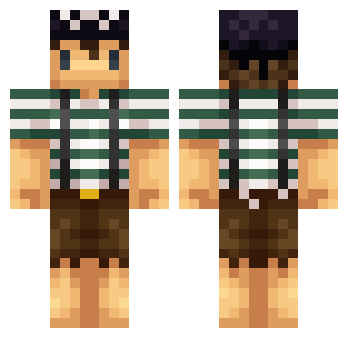 Argh Minecraft skin, front and back view