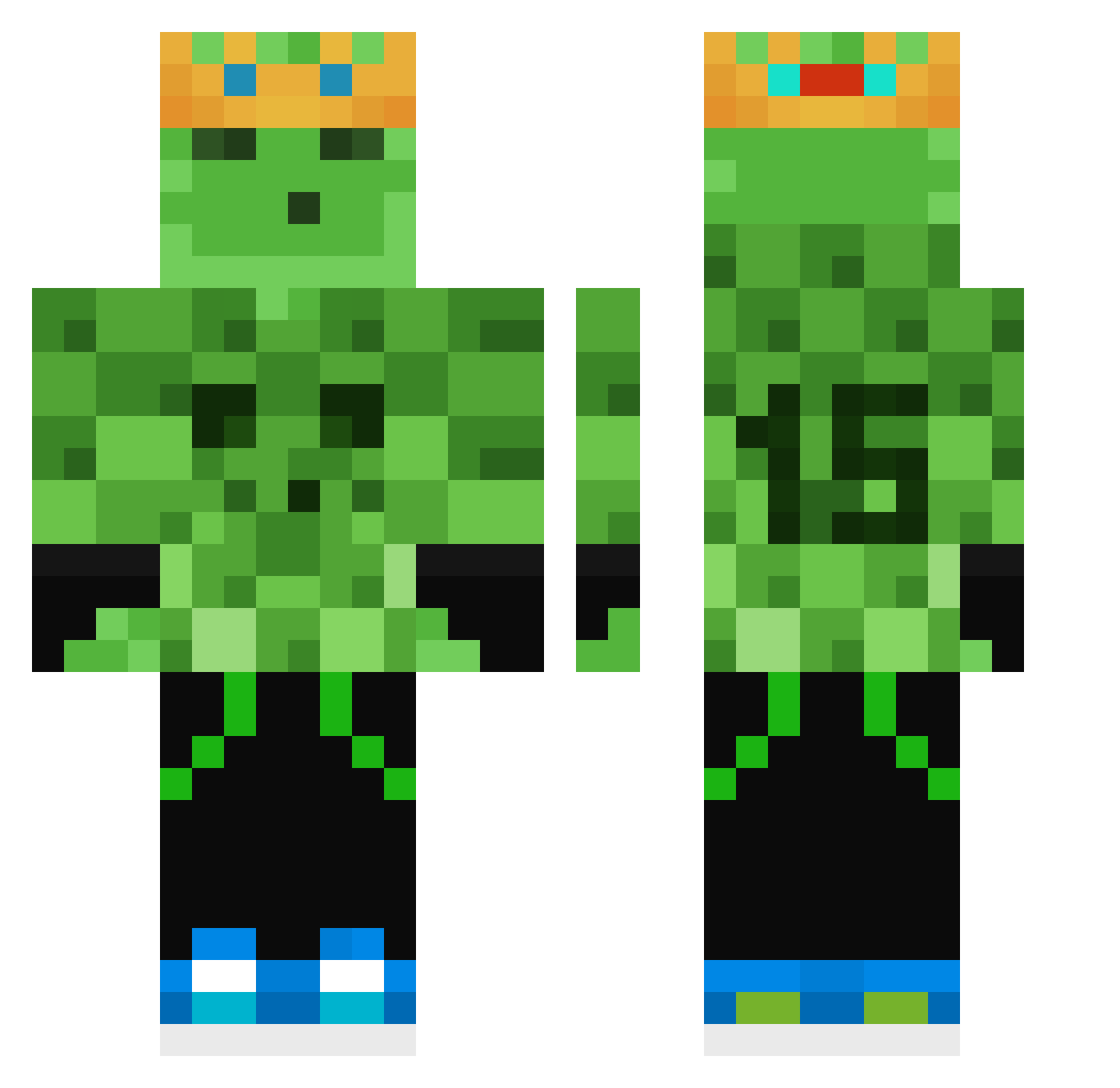 ISovereignI Minecraft skin, front and back view