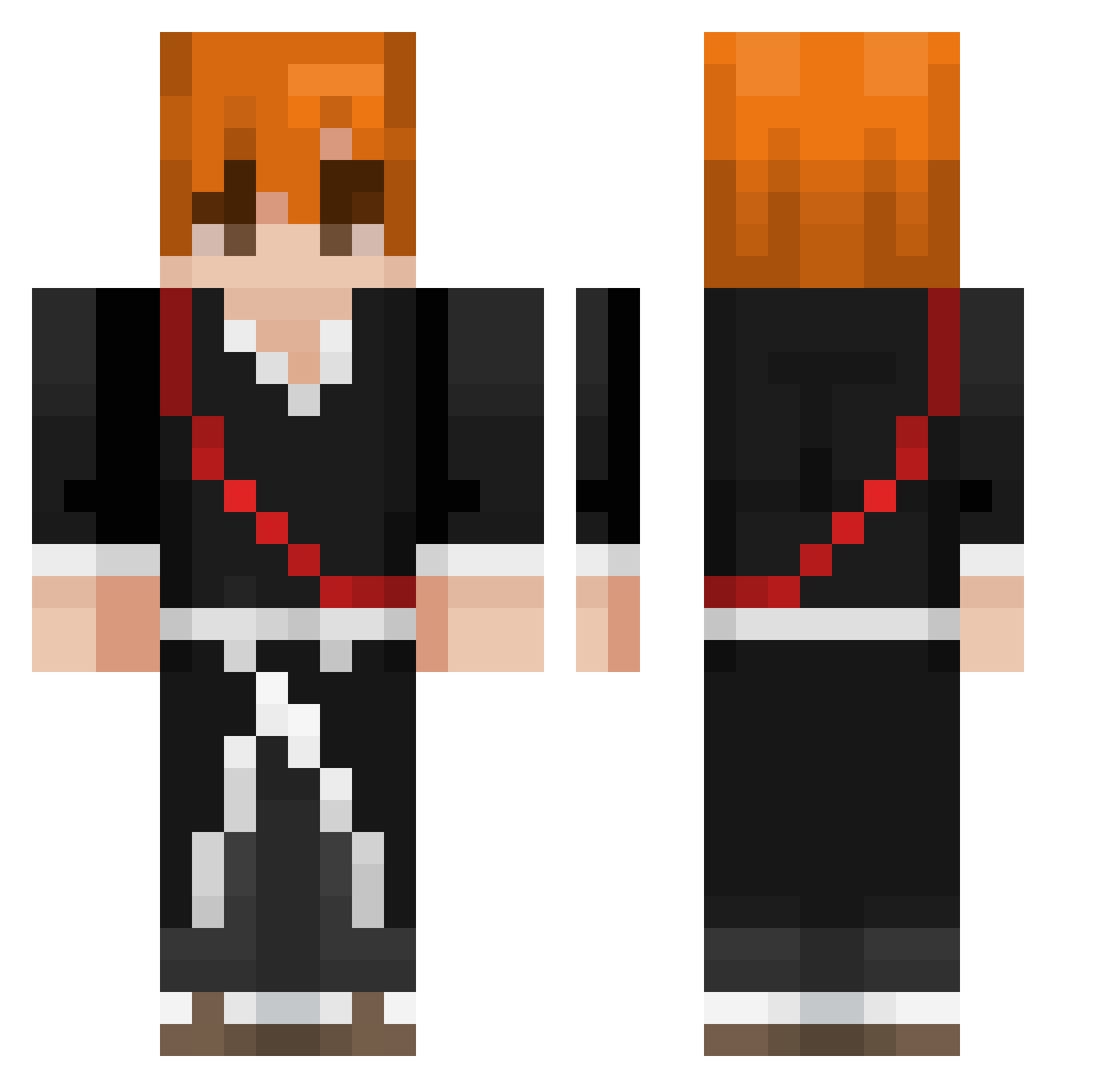 CrushedSky Minecraft skin, front and back view