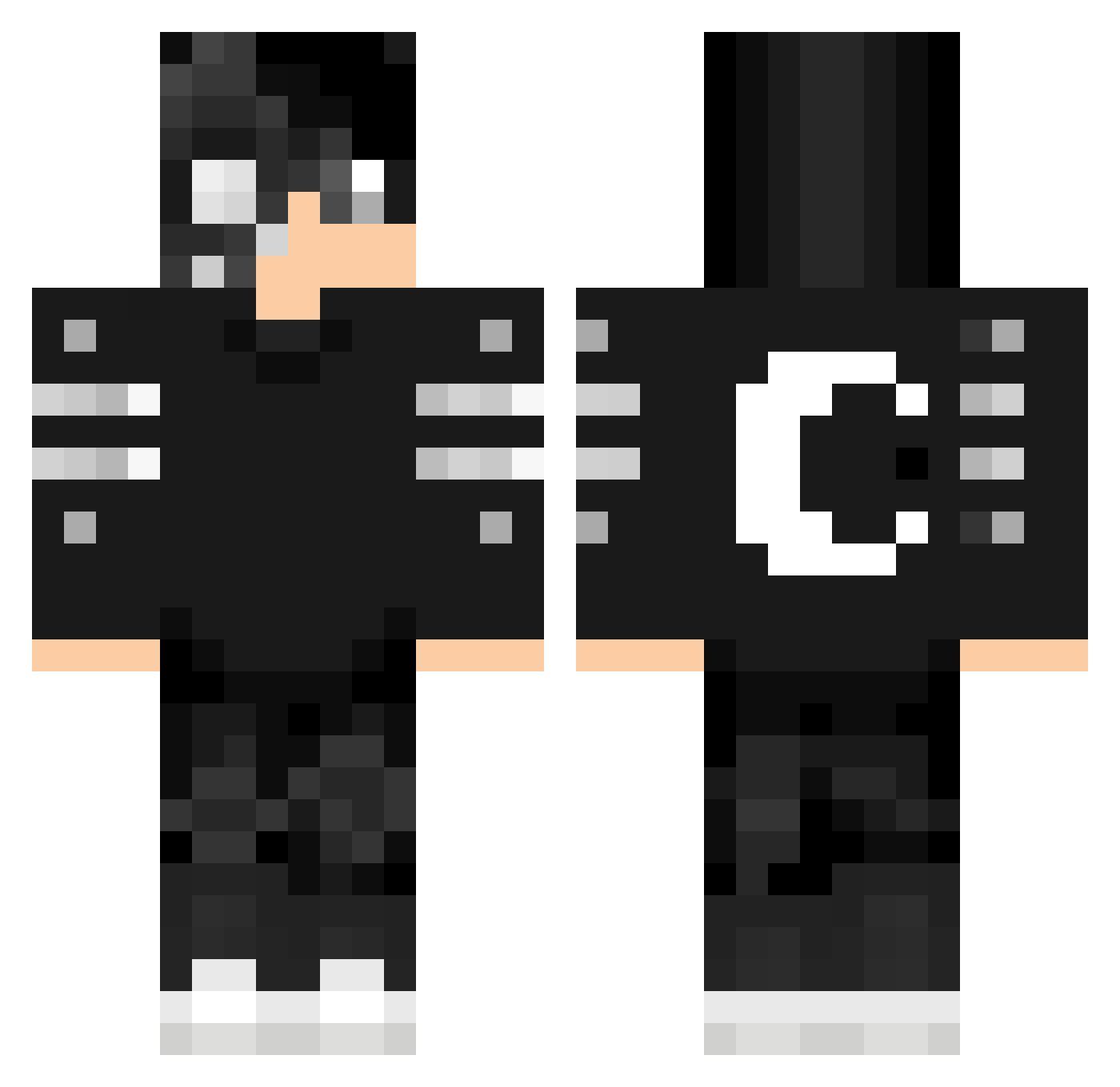 ThisLuis Minecraft skin, front and back view