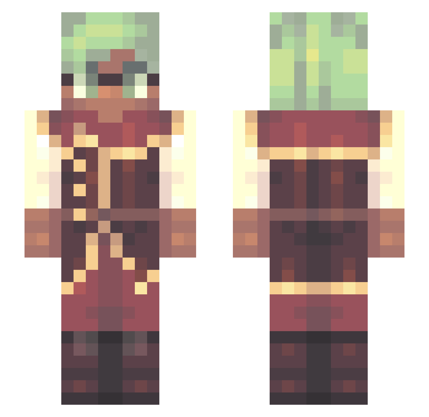 SnoopyMan8 Minecraft skin, front and back view