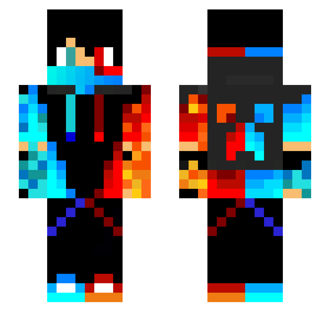 NkplayzYT Minecraft skin, front and back view