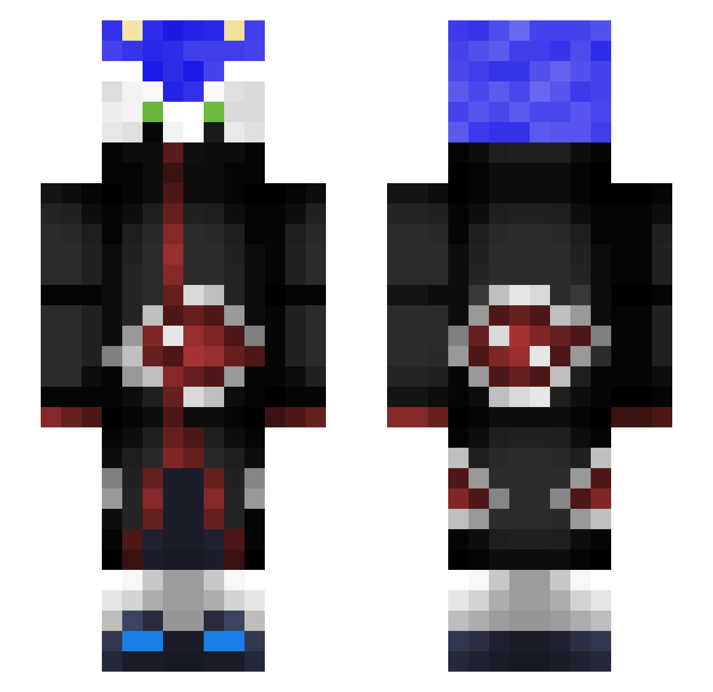 Sonik1g Minecraft skin, front and back view