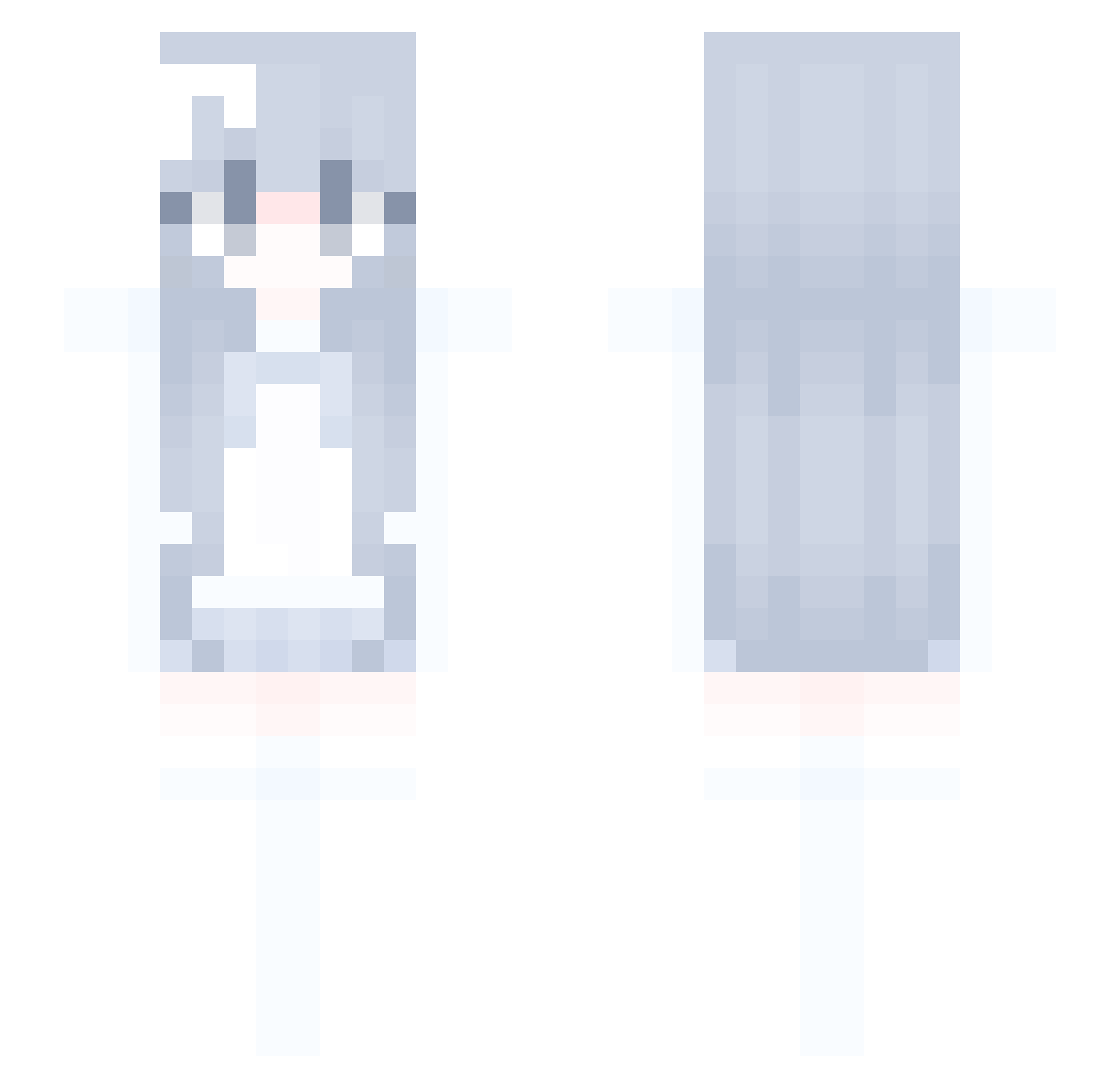 Silver_Horns Minecraft skin, front and back view