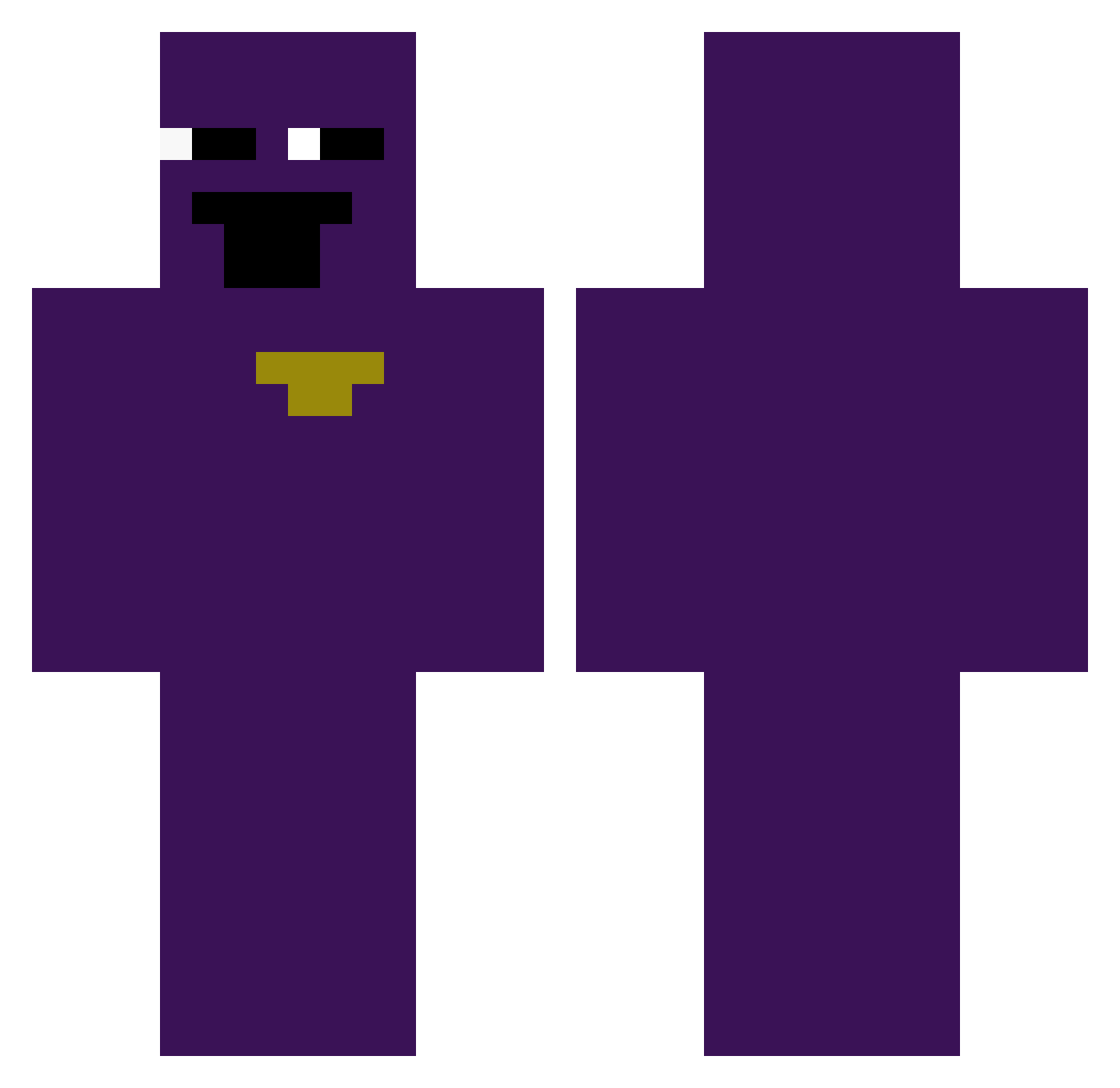 clcs Minecraft skin, front and back view