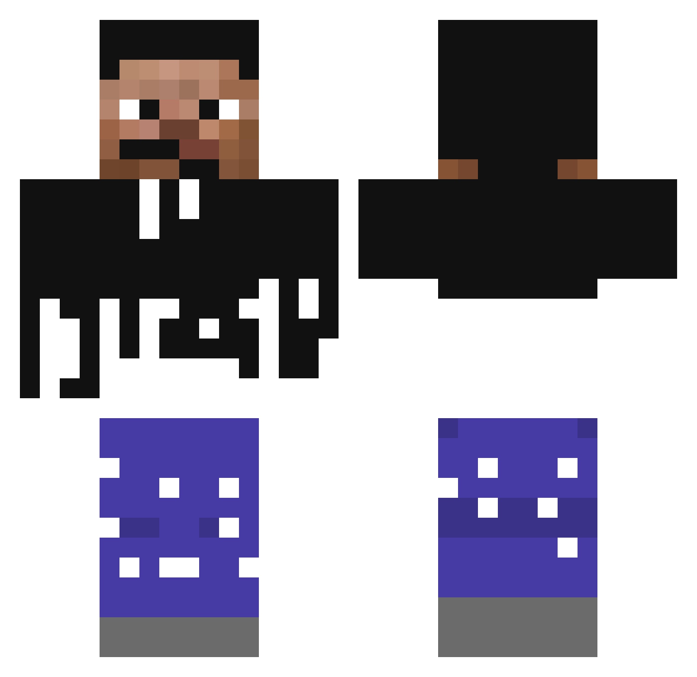 Gecko101013 Minecraft skin, front and back view