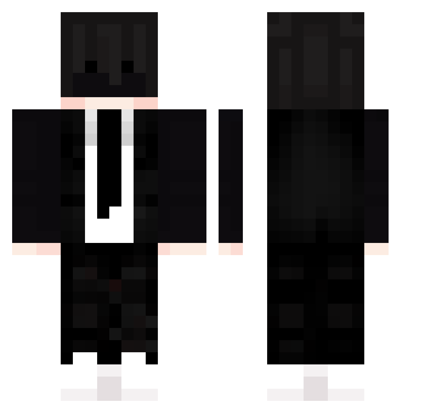 Wafigaming16 Minecraft skin, front and back view