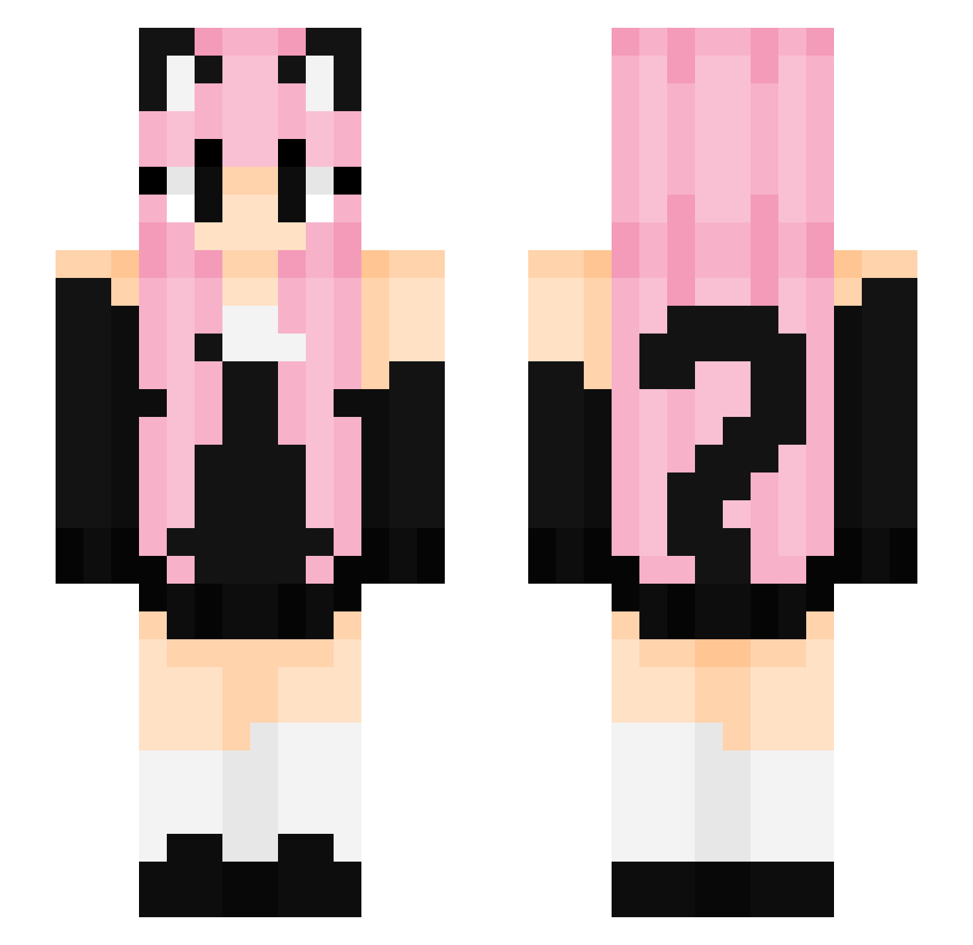 sithlukas Minecraft skin, front and back view
