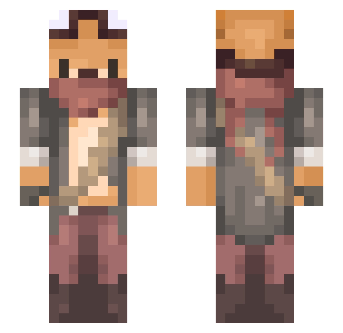 Drak_kar Minecraft skin, front and back view