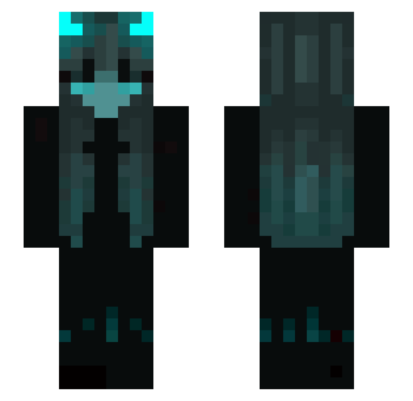 eierdoosje Minecraft skin, front and back view