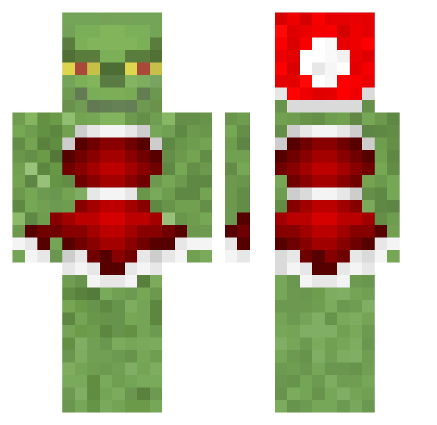 Evies_World Minecraft skin, front and back view