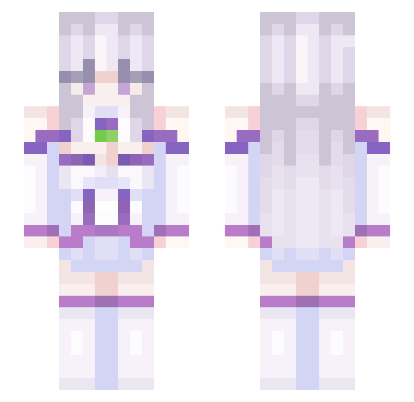 s_pirosuke Minecraft skin, front and back view