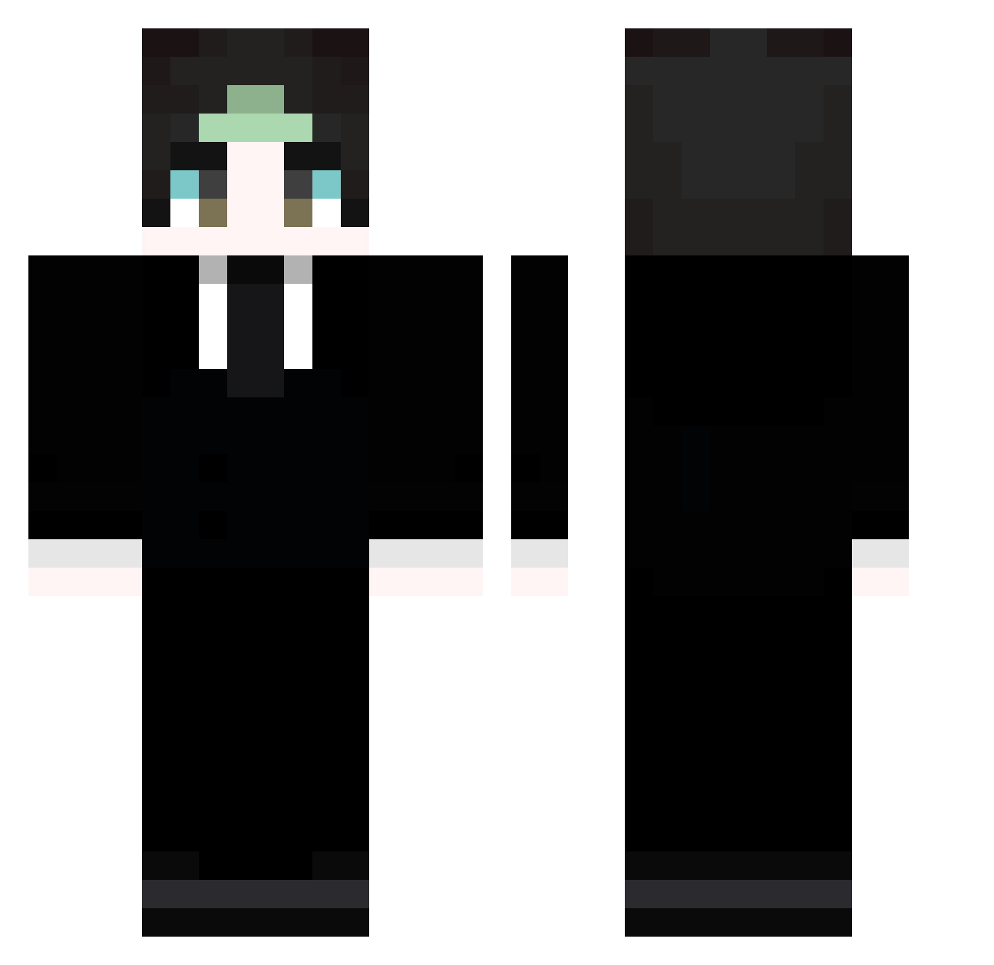 Cloudzi21 Minecraft skin, front and back view
