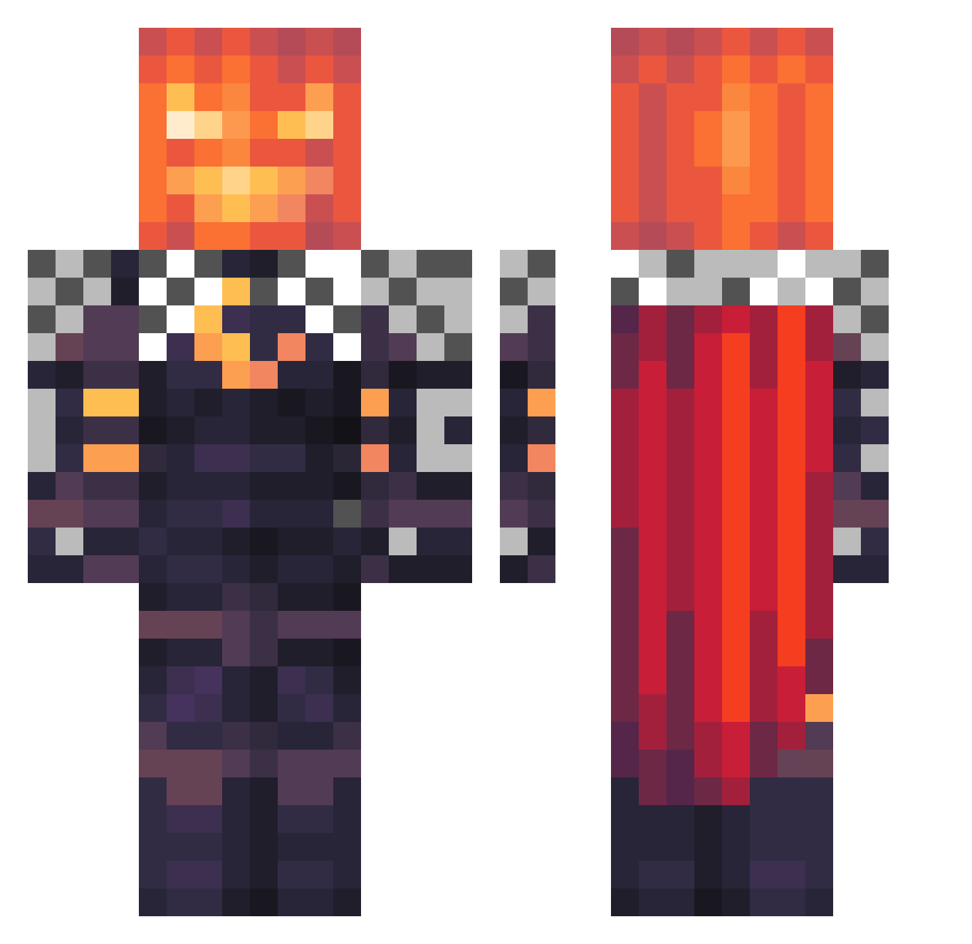 Harkon9 Minecraft skin, front and back view