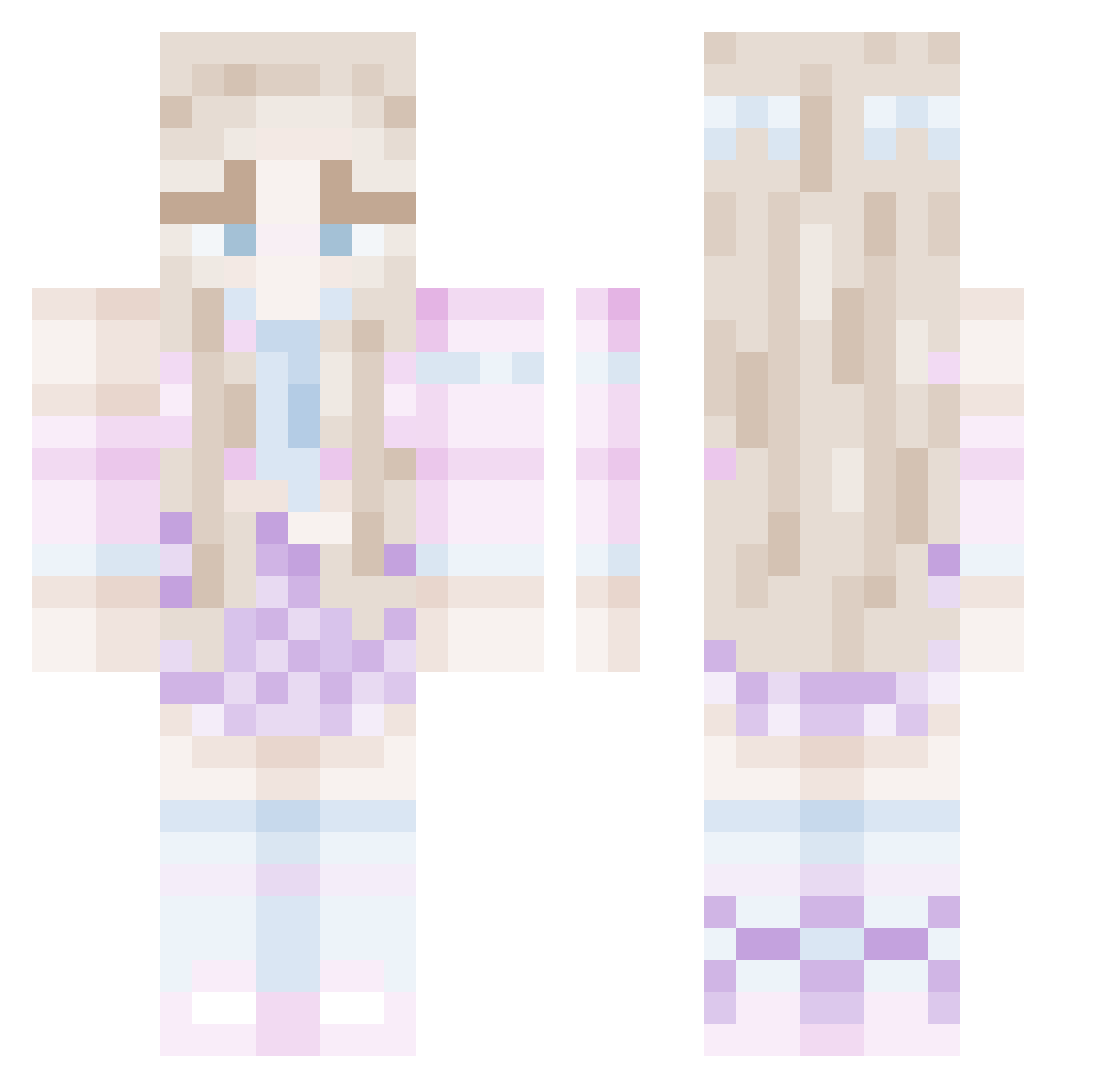 kittens4jc Minecraft skin, front and back view