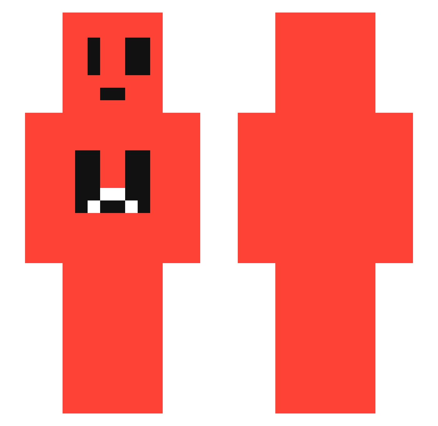 jsishj30 Minecraft skin, front and back view