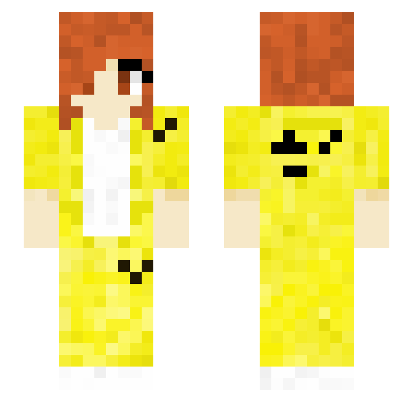 Dulcesina Minecraft skin, front and back view
