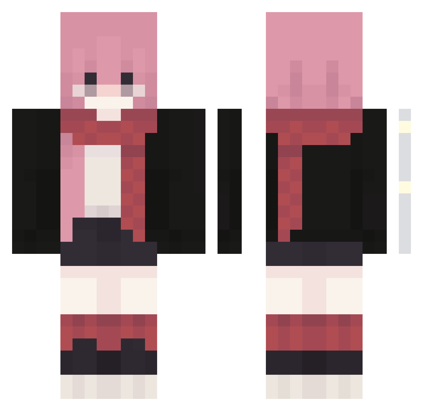 shikine_ Minecraft skin, front and back view