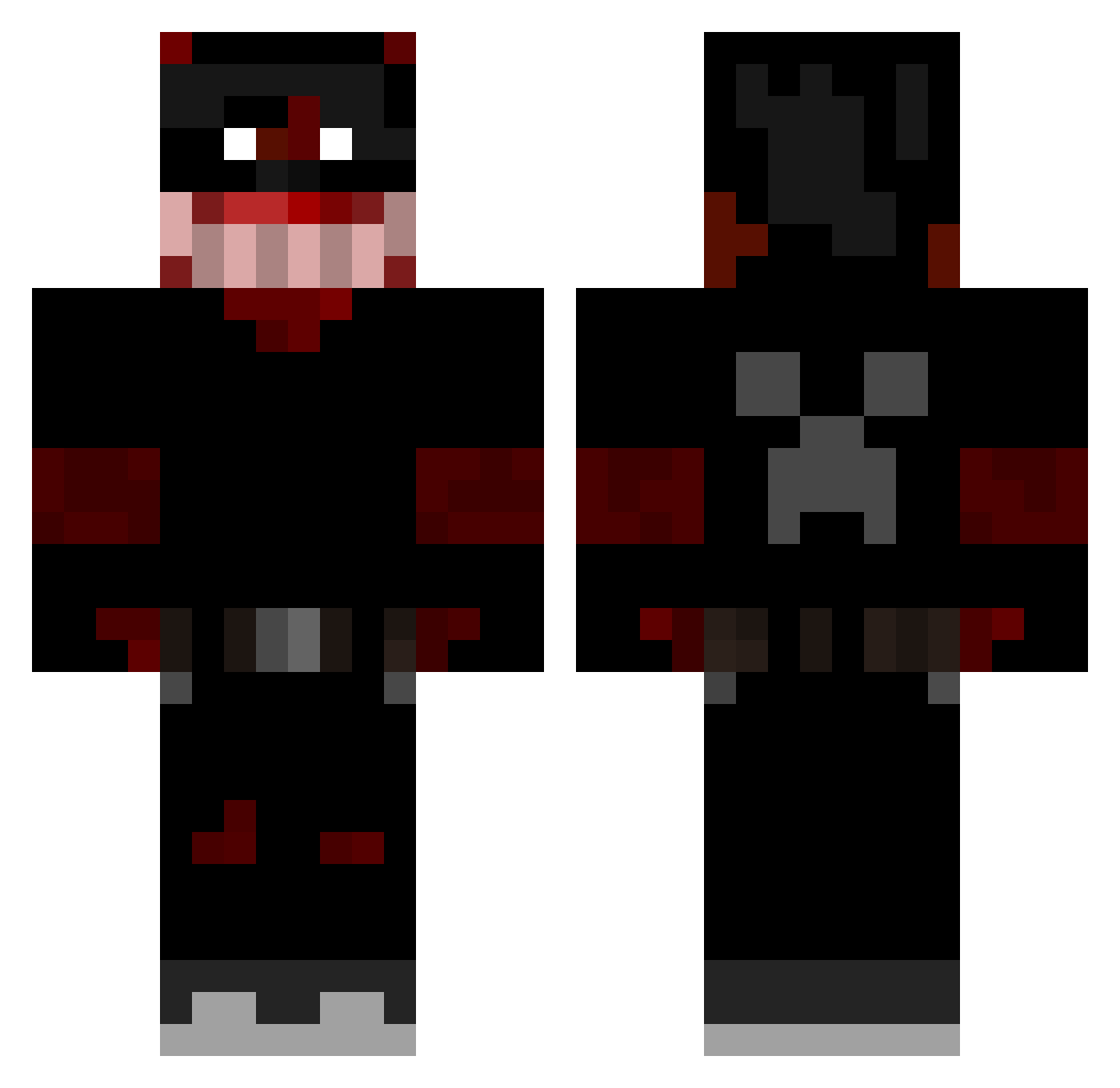 Viliulfo Minecraft skin, front and back view