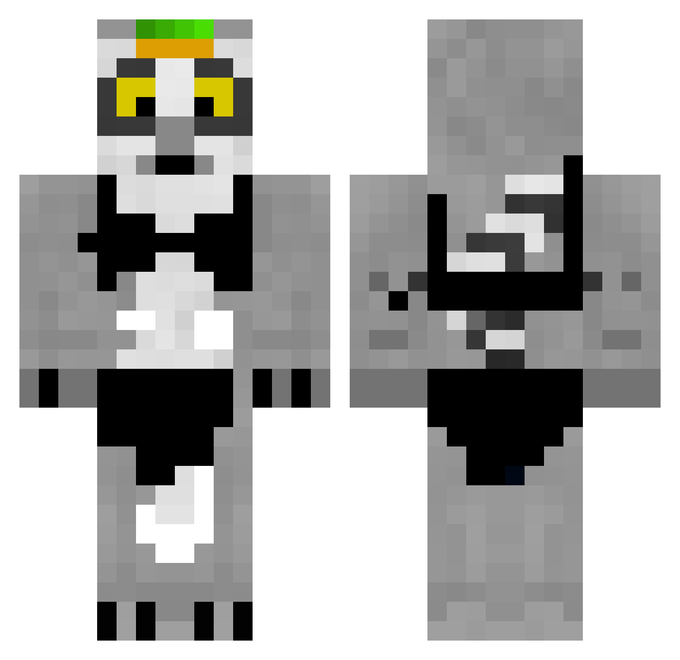 Ashleyb413 Minecraft skin, front and back view