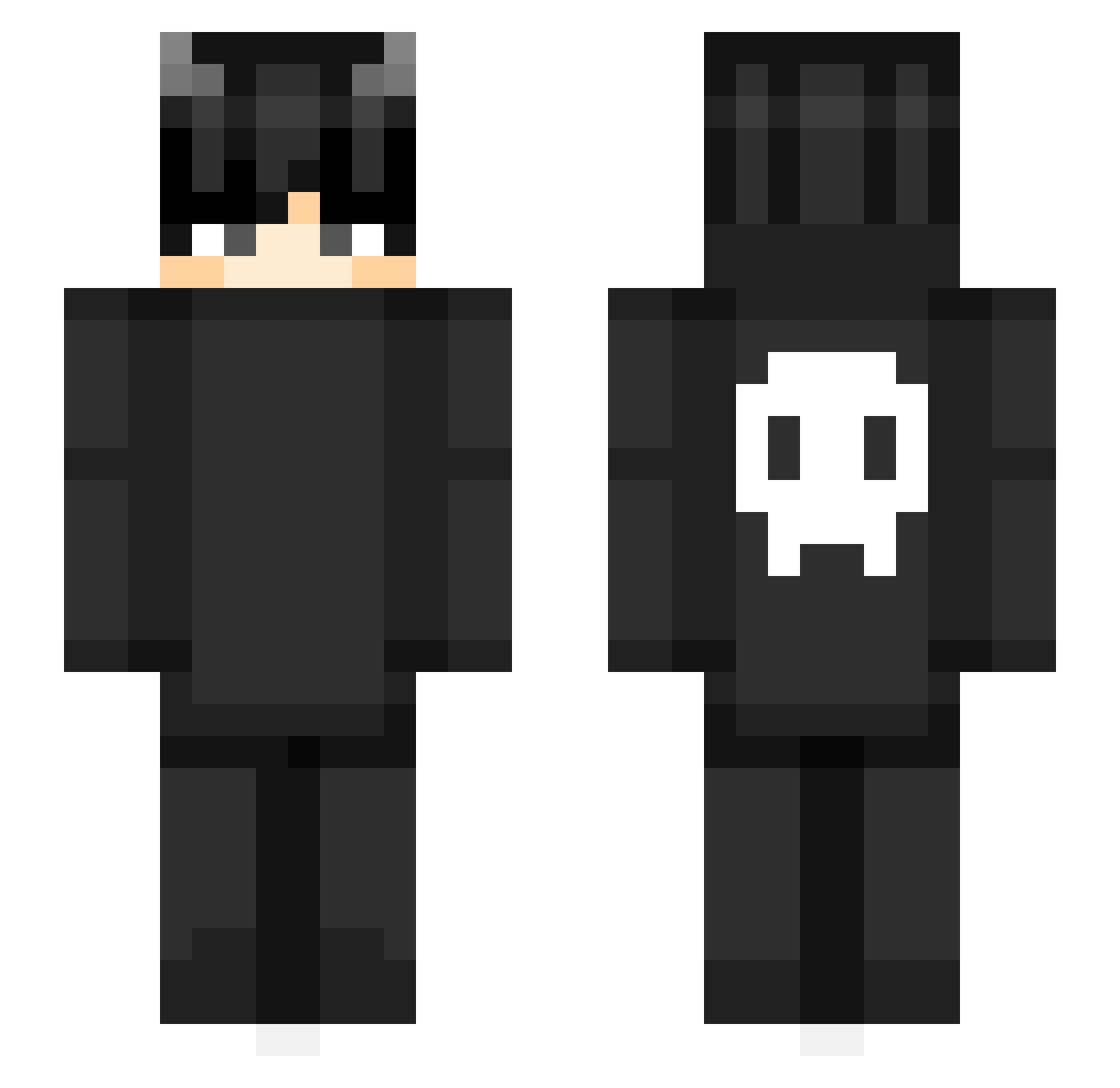 Roar Minecraft skin, front and back view