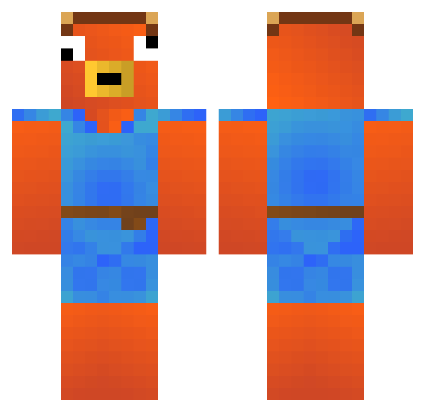 Cid93140 Minecraft skin, front and back view