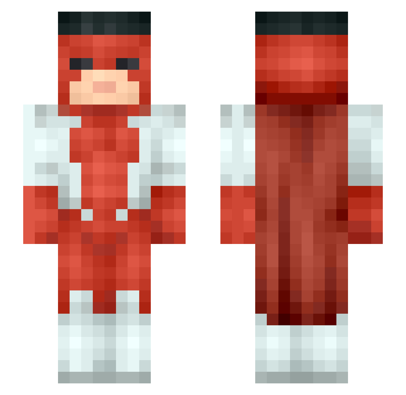 _d1v1n3 Minecraft skin, front and back view