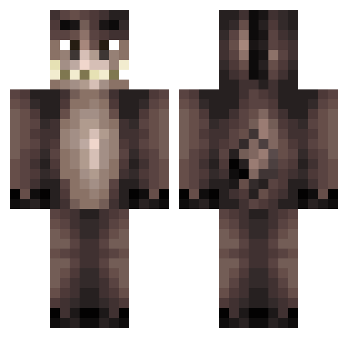 180BlazeIt Minecraft skin, front and back view