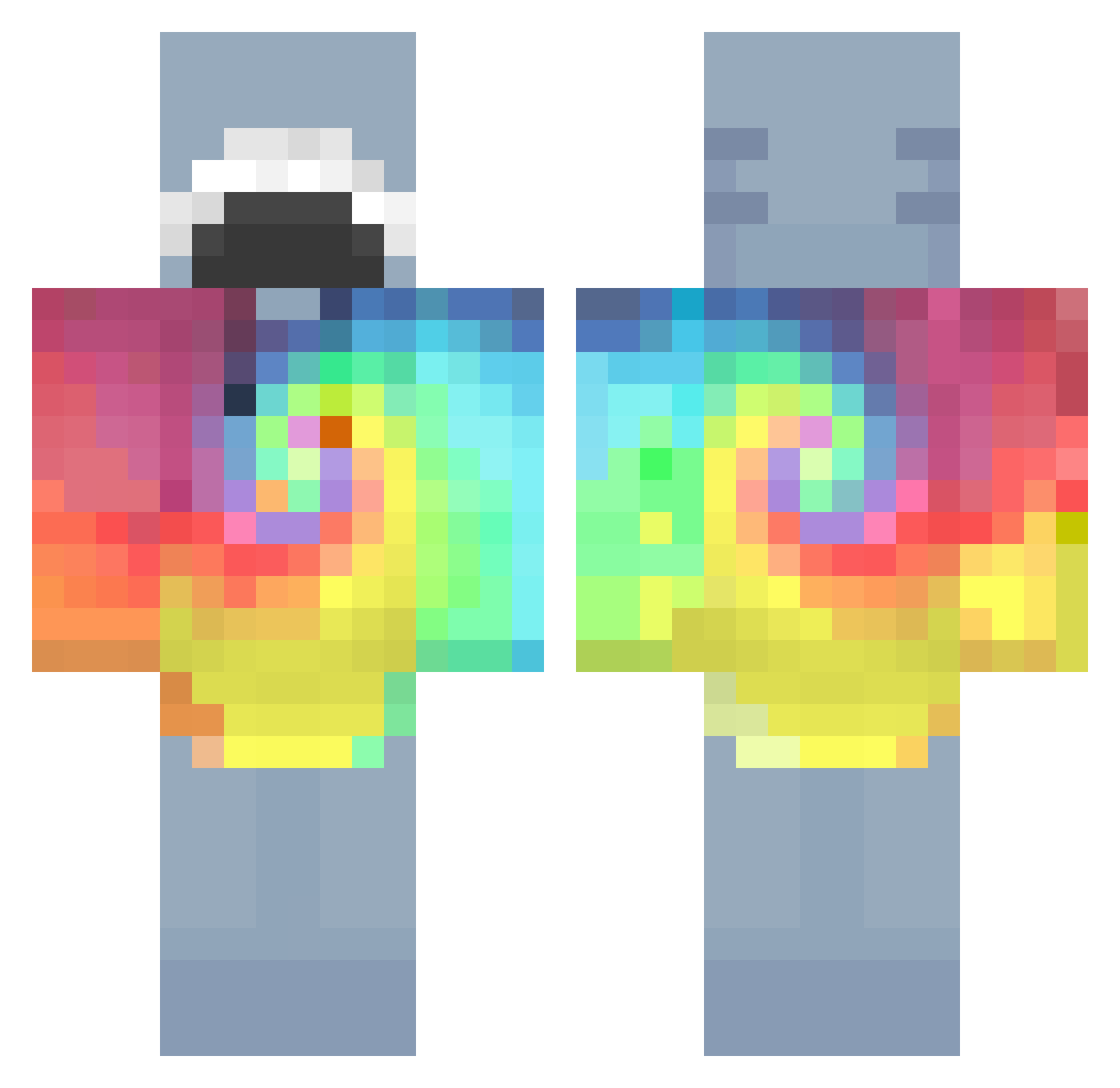_Divneyy_ Minecraft skin, front and back view