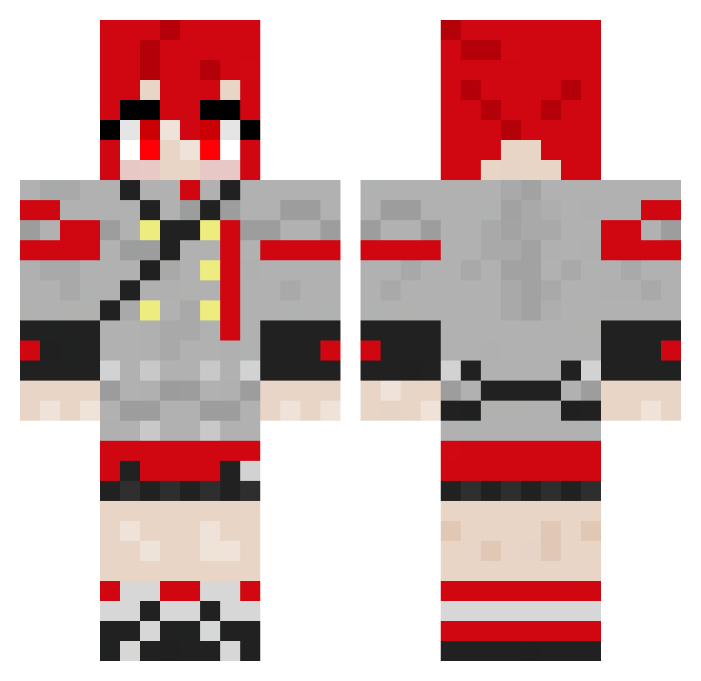 AhmSheagar Minecraft skin, front and back view
