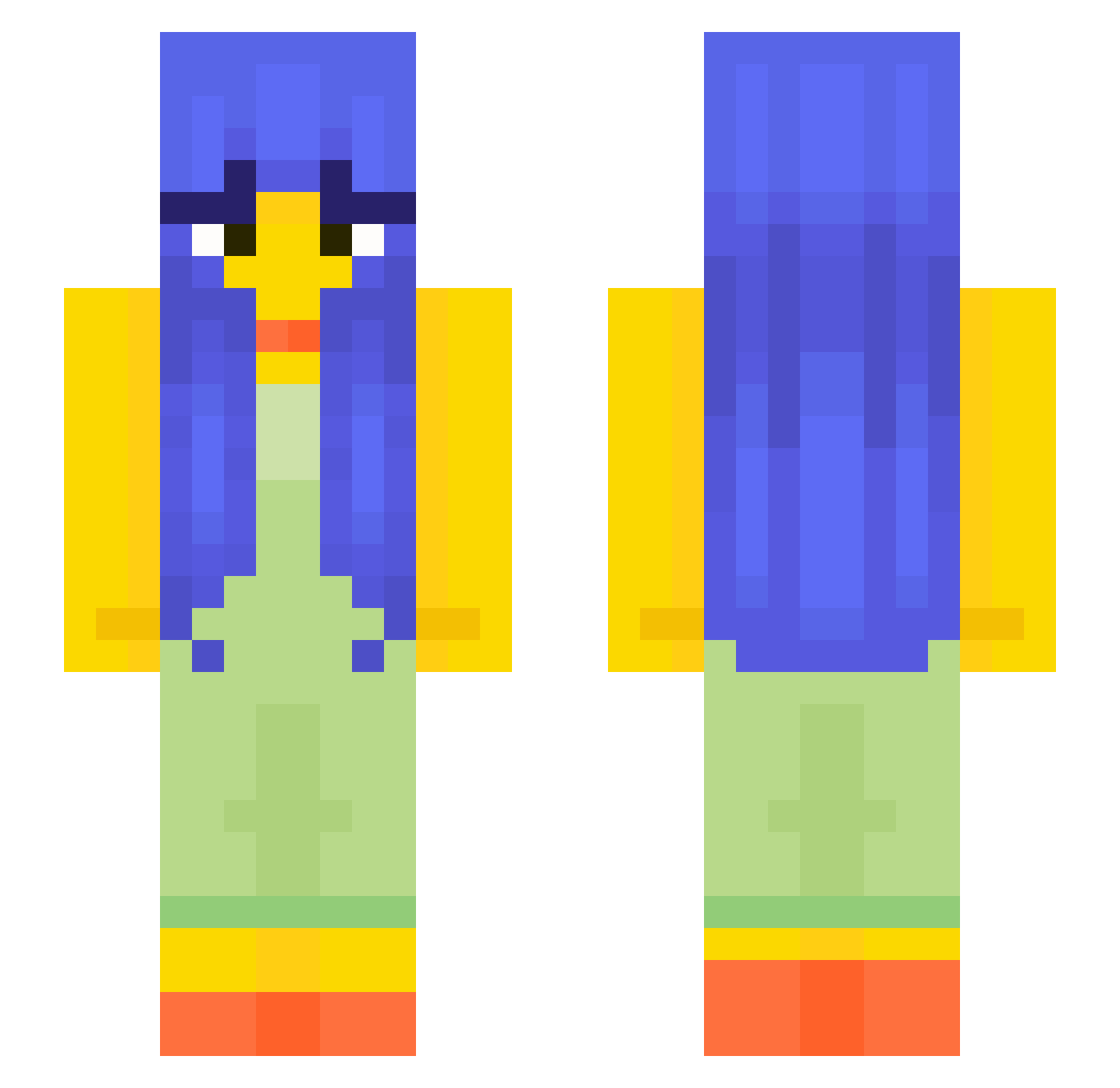 lewis_ig Minecraft skin, front and back view