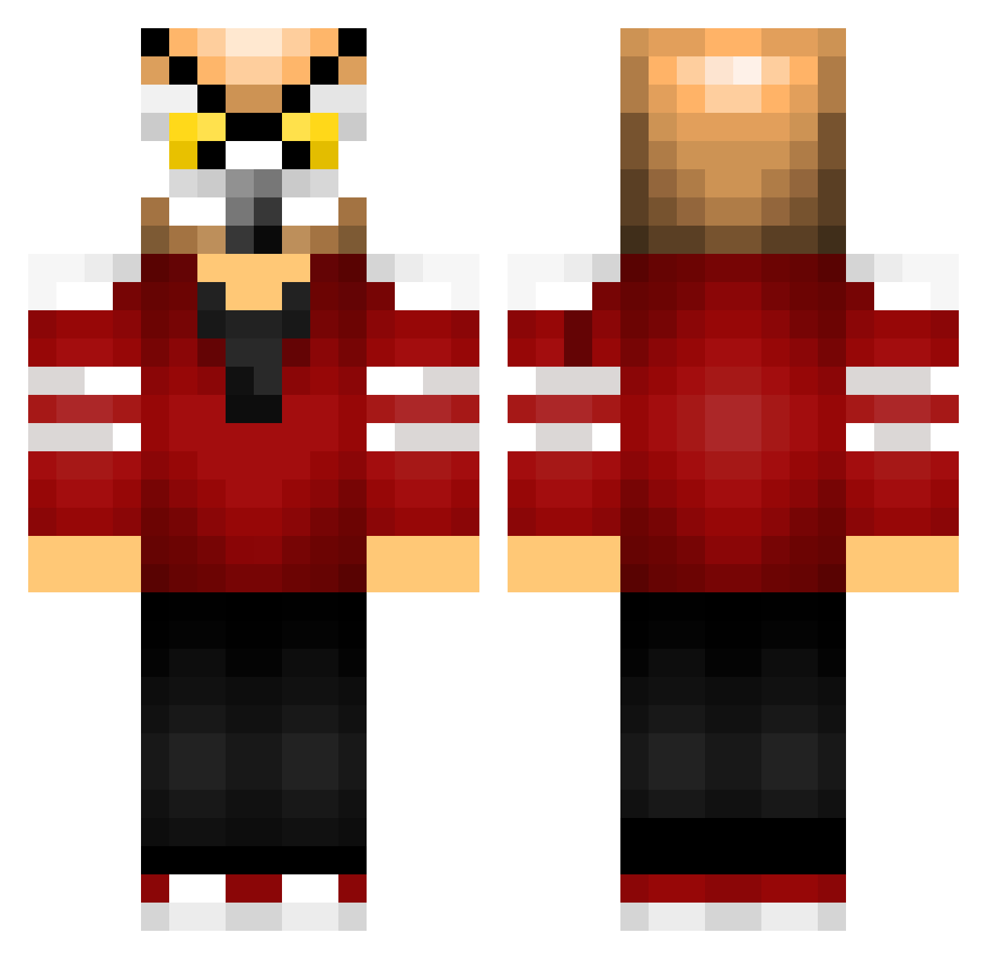 LilJhetski33 Minecraft skin, front and back view