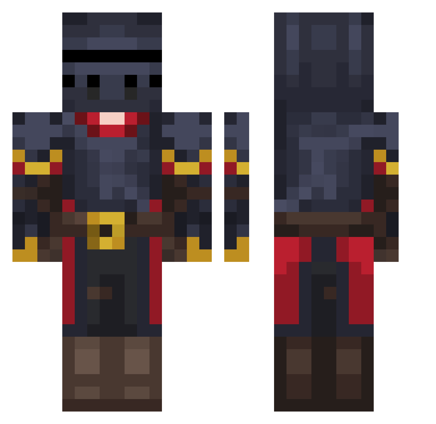 wutisthisgame Minecraft skin, front and back view