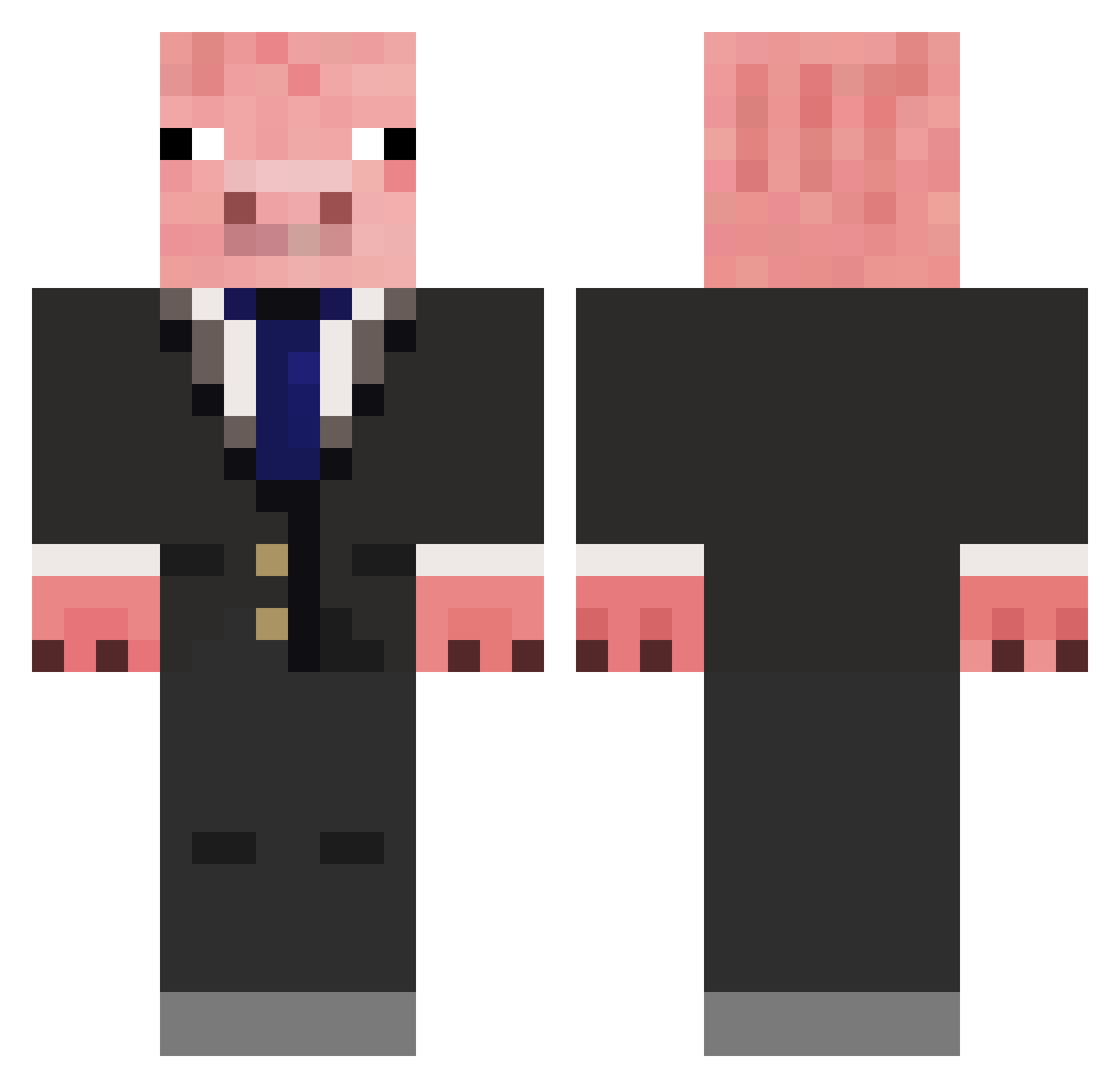ValarMorgoth Minecraft skin, front and back view